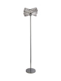 Searchlight chrome floor lamp with crystal prisms 150cm (British brand)