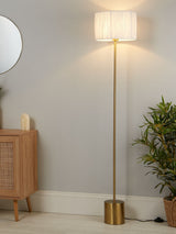 Next Searchlight Isadora White/Gold Floor Lamp- Buy online at McGrocer