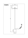 Searchlight White/Gold Isadora floor lamp 155.5 cm (British brand)