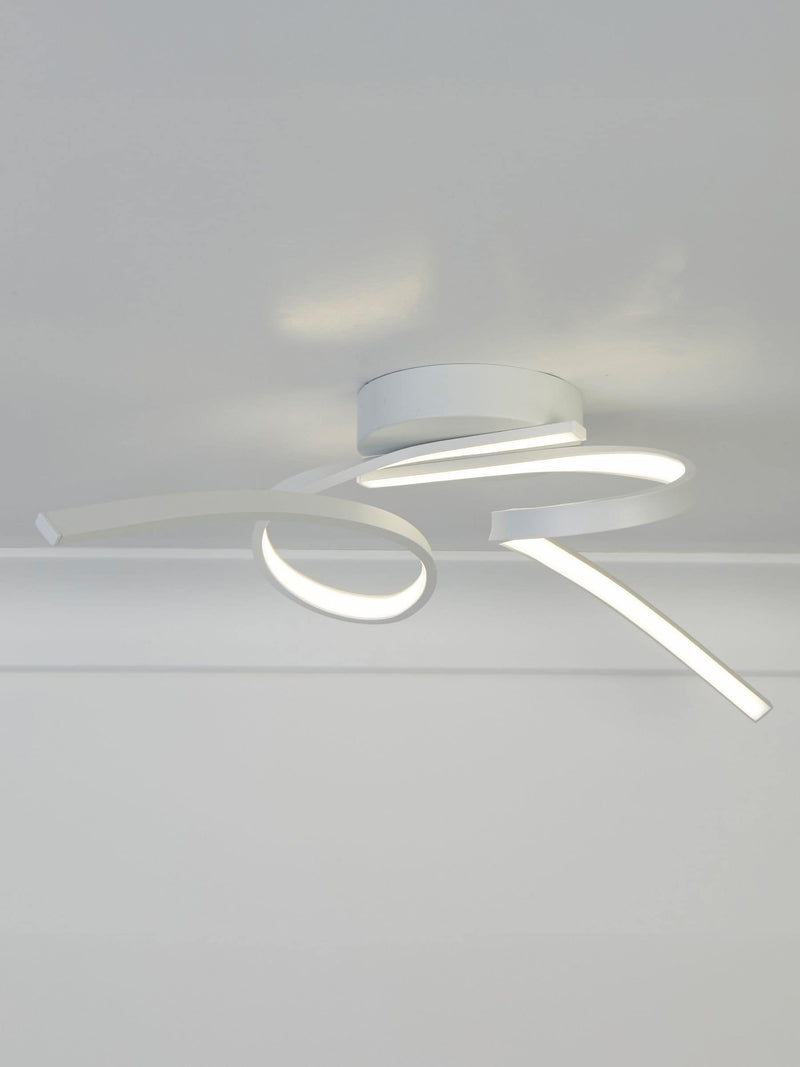 Searchlight White Twister LED ceiling light 36cm, UK version