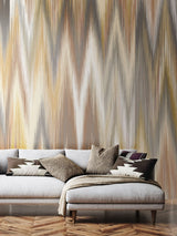 Next Origin Murals Natural Ikat Zig Zag Wall Mural 2.8m x 3.5m- Buy online at McGrocer