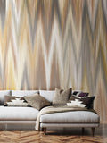 Origin Murals wall mural Natural Ikat Zig Zag 2.8m x 3.5m - British product