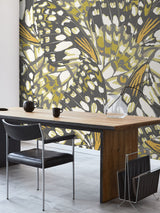 Next Origin Murals Black and Olive Green Butterfly Wings Wall Mural 2.8m x 3.5m- Buy online at McGrocer