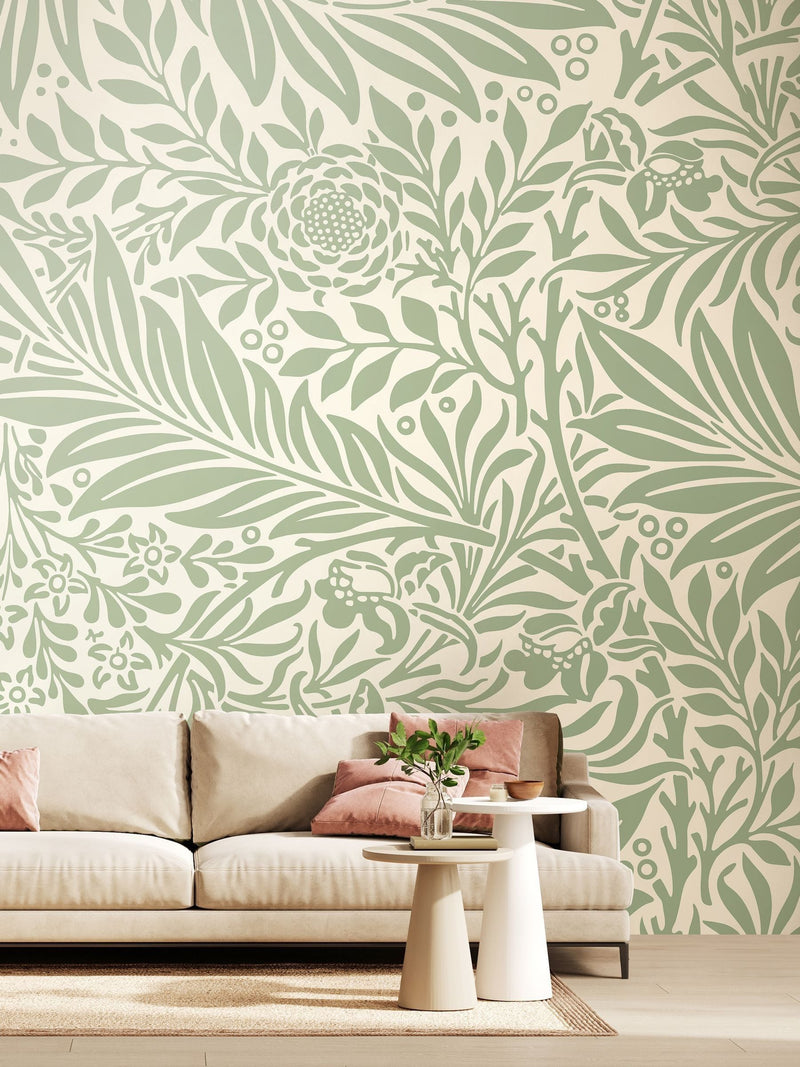 Origin Murals Stone Trailing Ferns wall mural 2.8m x 3.5m, UK version