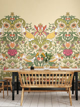 Next Origin Murals Gold and Olive Birds Fruit and Foliage Wall Mural 2.8m x 3.5m- Buy online at McGrocer