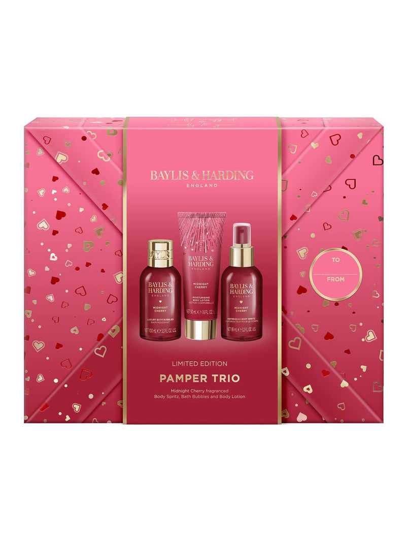 Baylis & Harding Midnight Cherry bath and body gift set - British product