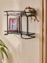 Next Black 2 Tier Wall Shelf- Buy online at McGrocer