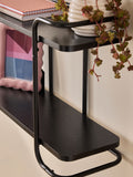 Black two tier wall shelf 60cm, imported from the UK