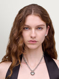 Marc Jacobs silver tone heart lock pendant necklace, imported from the UK
