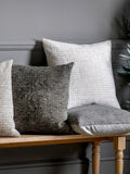Gallery Home cream chenille cushion 55cm, imported from the UK