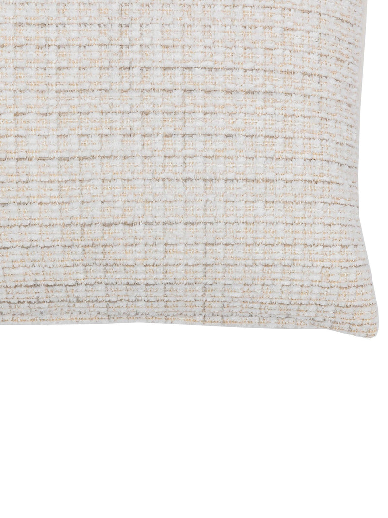 Gallery Home cream chenille cushion 55cm, imported from the UK