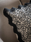 Gallery Home black wavy textured cushion 45cm, imported from the UK