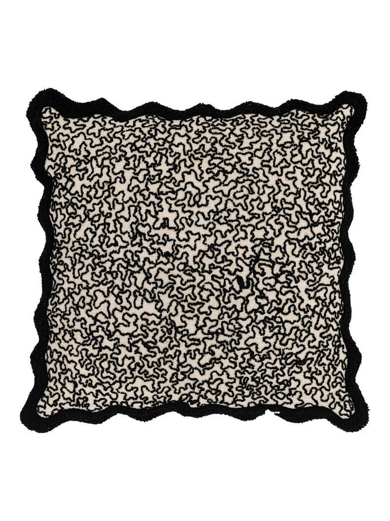 Gallery Home black wavy textured cushion 45cm, imported from the UK