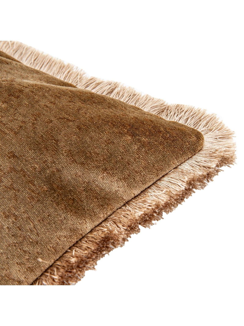 Gallery Home brown mottled velvet putty cushion 50x50cm, UK version