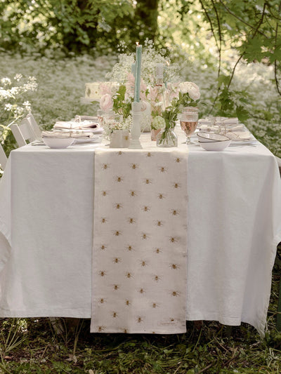 Next Sophie Allport Natural Linen Bees Table Runner 280cm x 35cm- Buy online at McGrocer