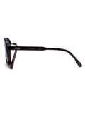 Storm brown plastic oblong pilot sunglasses (British brand)