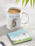Loveabode Personalised Happy Father's Day 11oz Ceramic Mug and Coaster Set, imported from the UK