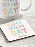 Loveabode personalised mug and coaster set for Father's Day, imported from the UK