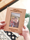No Ordinary Gift personalised oak photo frame, imported from the UK
