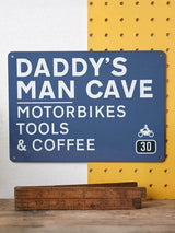Next No Ordinary Gift Personalised Daddy's Man Cave Metal Sign A5- Buy online at McGrocer