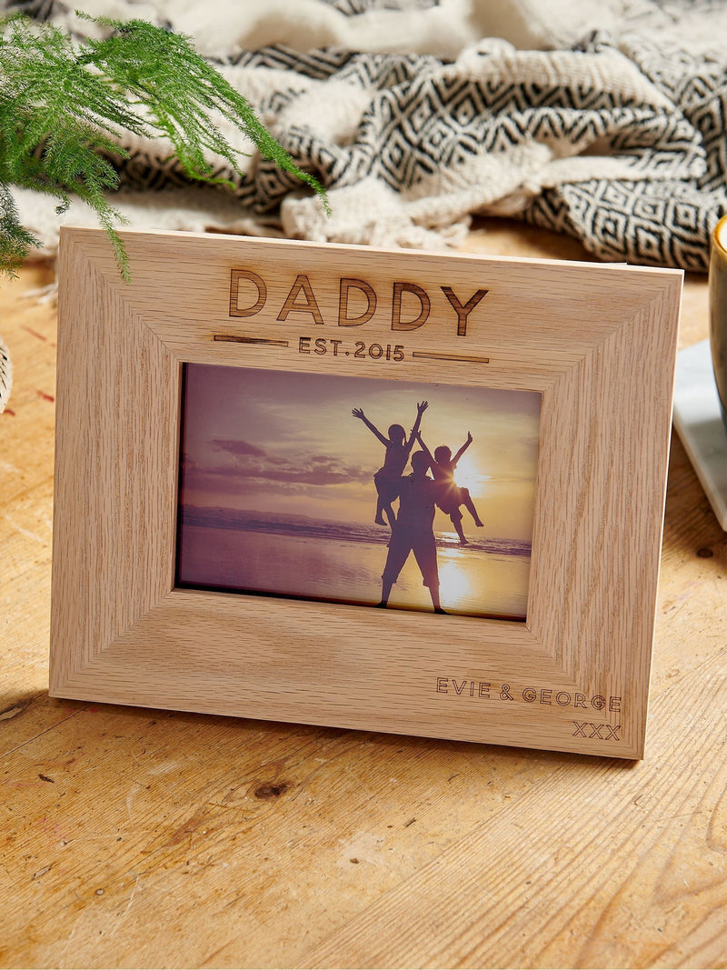 No Ordinary Gift personalised Grandad wooden photo frame 24.5x19.5cm, imported from the UK