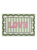 My Mat sage green scalloped love doormat 50x75 cm (British brand)