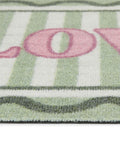 My Mat sage green scalloped love doormat 50x75 cm (British brand)