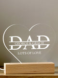Little Years personalised Dad Love Heart night light - British product