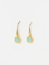 Next Oliver Bonas Blue Briar Gold Plated Aquamarine Drop Earrings- Buy online at McGrocer