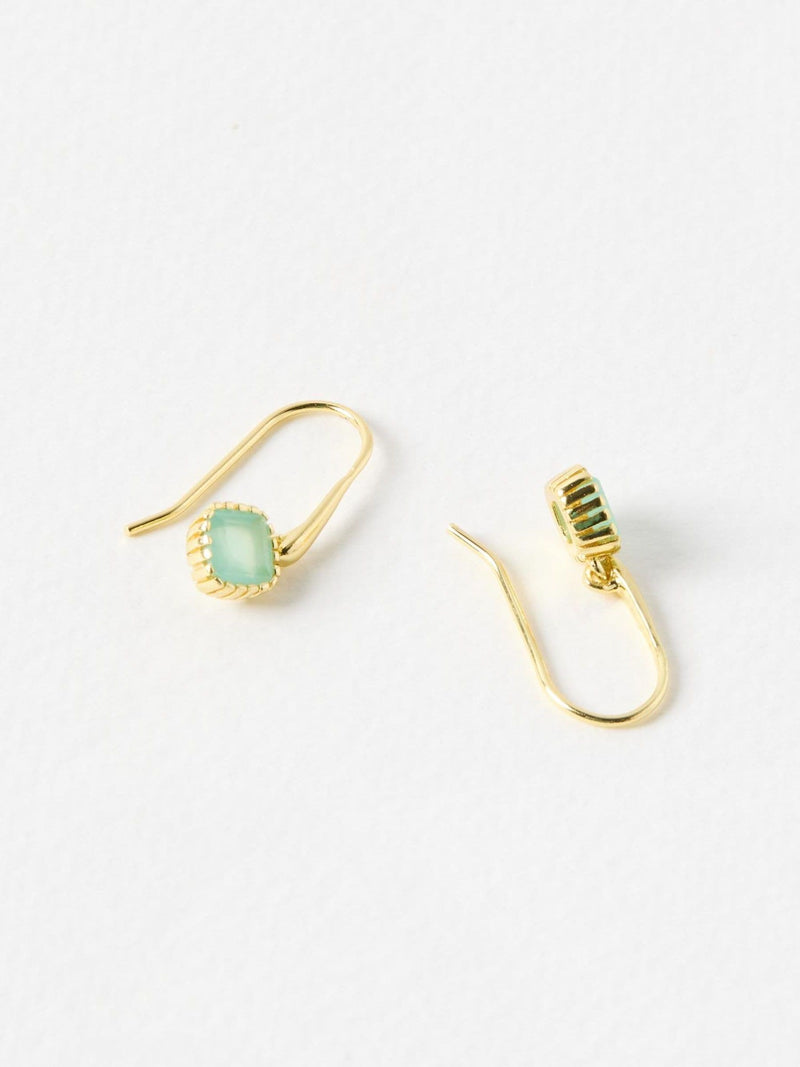 Oliver Bonas blue briar aquamarine drop earrings, imported from the UK