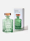 Oliver Bonas Green Jewel glass decanter, imported from the UK