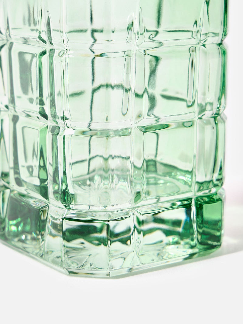 Oliver Bonas Green Jewel glass decanter, imported from the UK