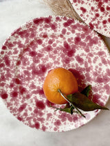 Next Hot Pottery Set of 4 Cranberry Splatter Side Plates- Buy online at McGrocer