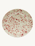 Hot Pottery set of 4 cranberry splatter side plates (British brand)