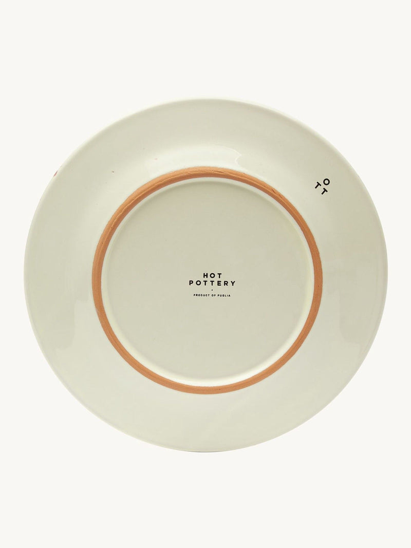Hot Pottery set of 4 cranberry splatter side plates (British brand)