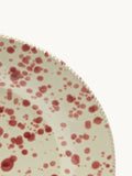 Hot Pottery set of 4 cranberry splatter side plates (British brand)