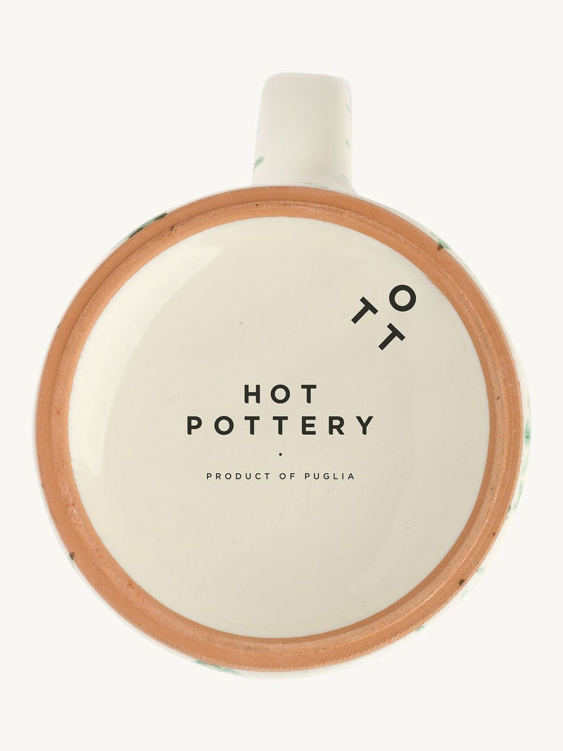 Hot Pottery pistachio splatter mugs set of 4 (British brand)