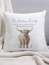 Next PMC Personalised Highland Cow Cushion 40 x 40 cm- Buy online at McGrocer