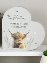 Next PMC Personalised Highland Wooden Heart Ornament- Buy online at McGrocer
