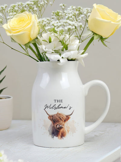 Nächste PMC Personalisierte Keramikkrugvase mit Highland-Kuh – online kaufen bei McGrocer