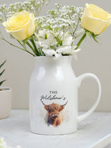 Next PMC Personalised Highland Cow Ceramic Jug Vase- Buy online at McGrocer