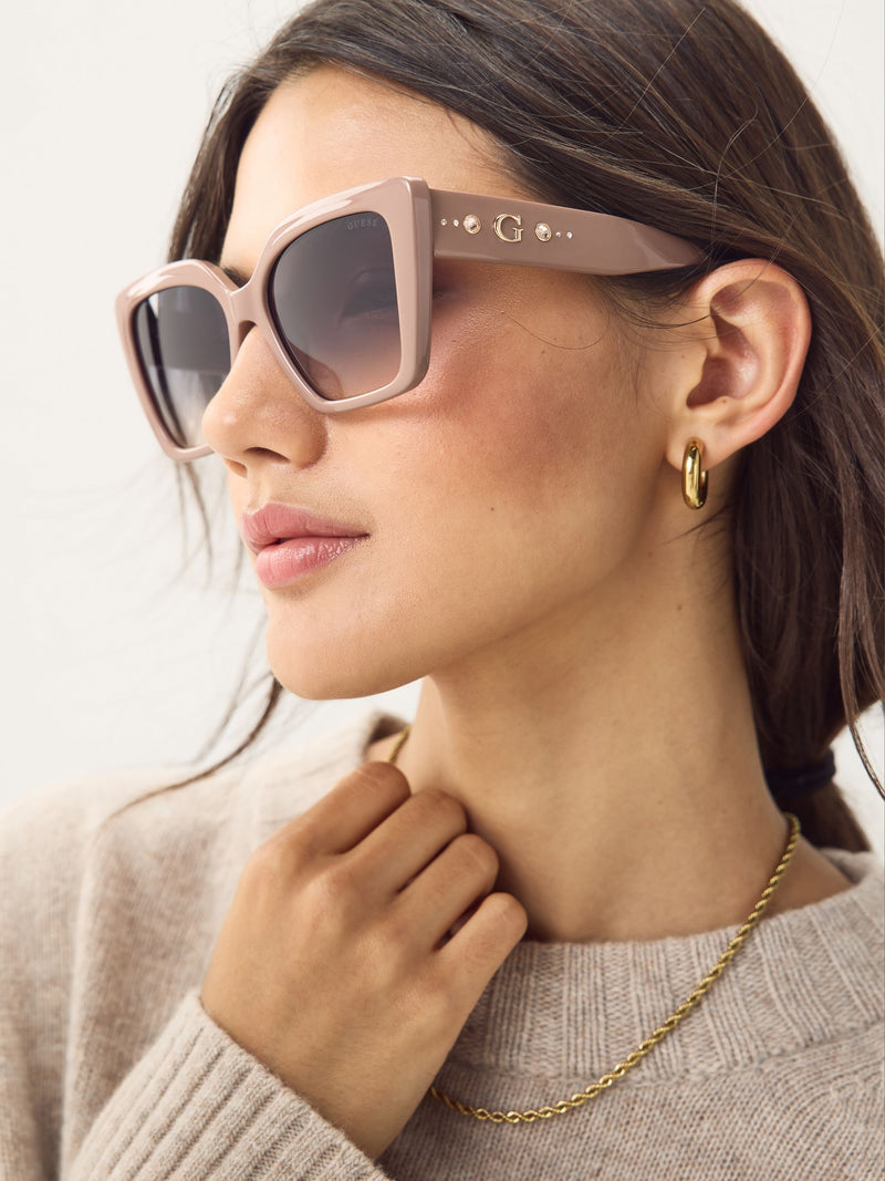 Guess natural butterfly sunglasses with crystal stones, imported from the UK