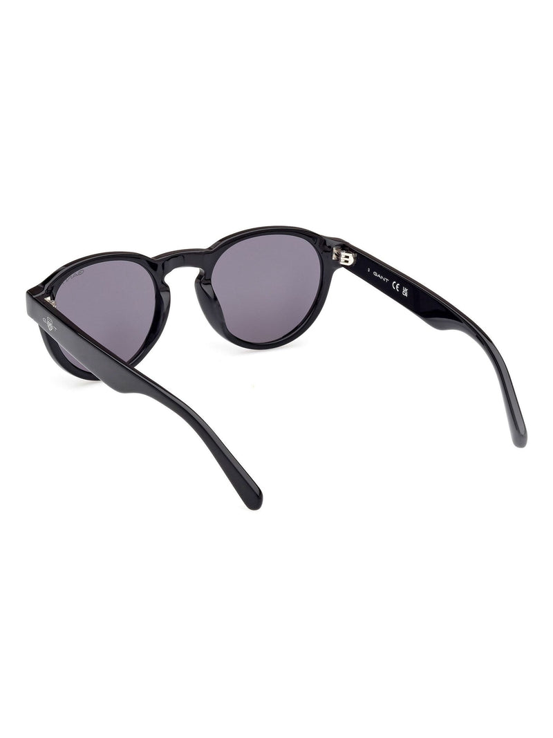 GANT round shiny black sunglasses, UK version