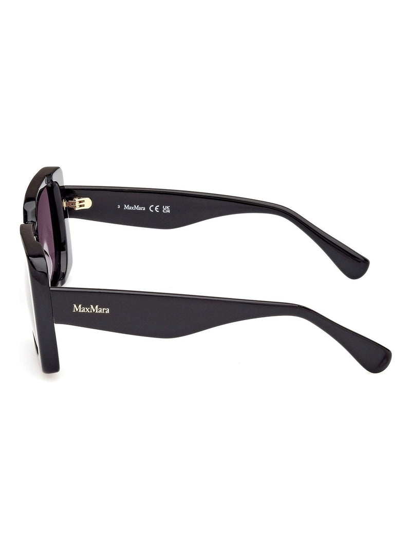 Max Mara black square shiny sunglasses, UK version
