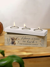 Next PMC Personalised Highland Cow Candle Holder- Buy online at McGrocer