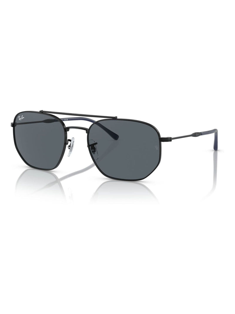Ray-Ban black irregular sunglasses with blue lenses - British product