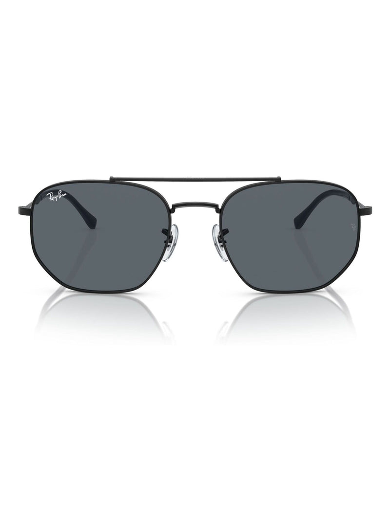 Ray-Ban black irregular sunglasses with blue lenses - British product