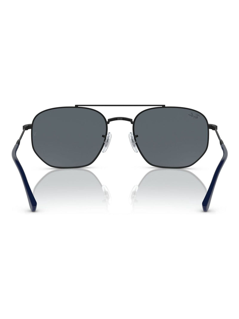 Ray-Ban black irregular sunglasses with blue lenses - British product