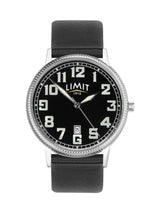 Next Limit Black Pilot 40mm Round Analogue Men's Watch with Strap- Buy online at McGrocer
