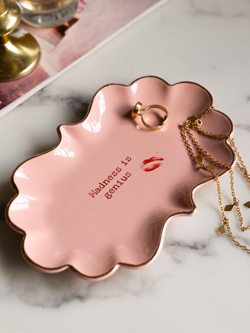 Rockett St George pink Marilyn Monroe trinket tray 13cm width - British product